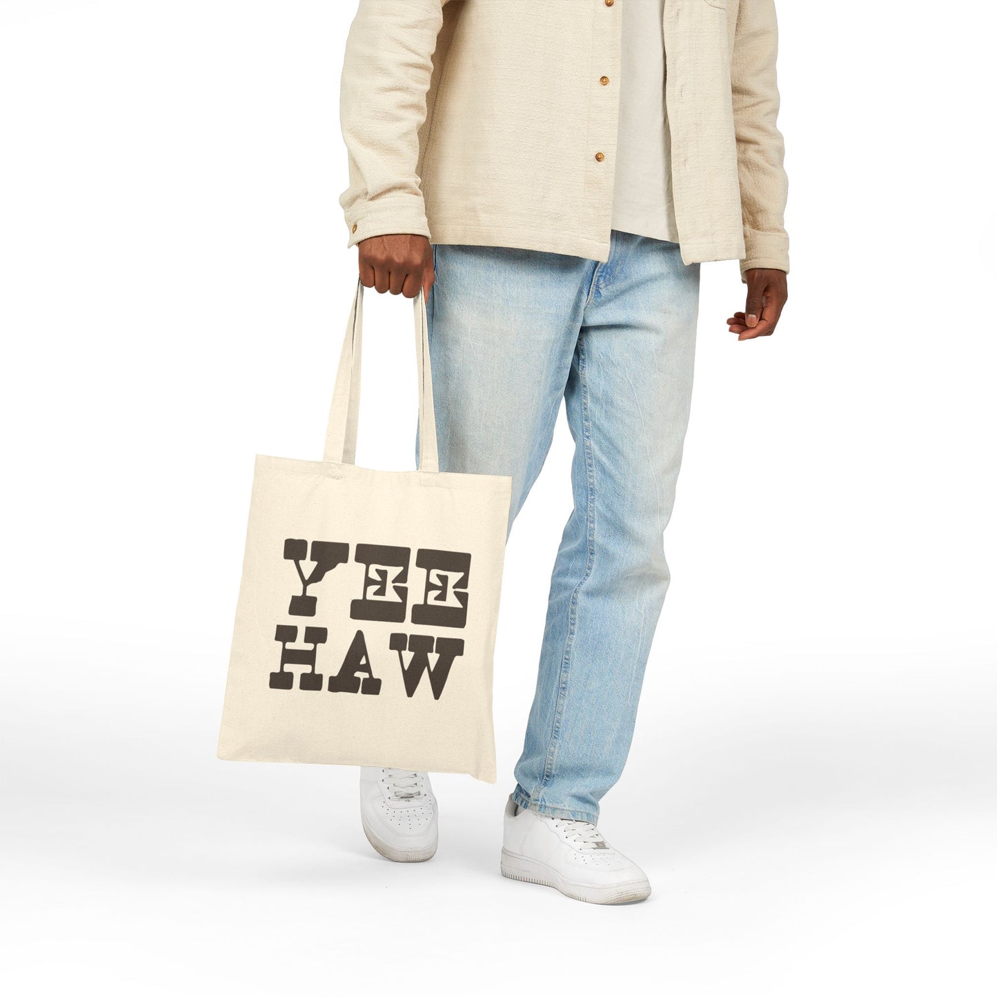 Yee Haw Cotton Canvas Tote Bag