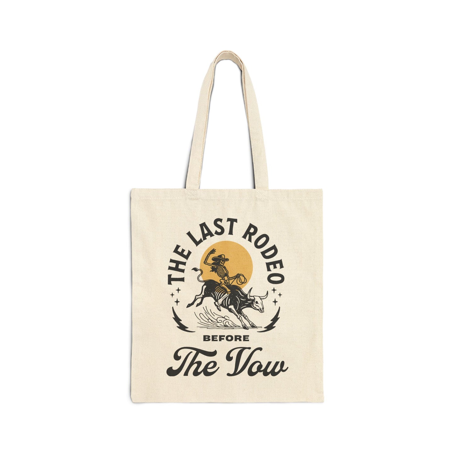 Last Rodeo Before the Vow Canvas Tote Bag - Perfect Bridal Shower Gift, Western Bachelorette Party Tote, Country Wedding Keepsake